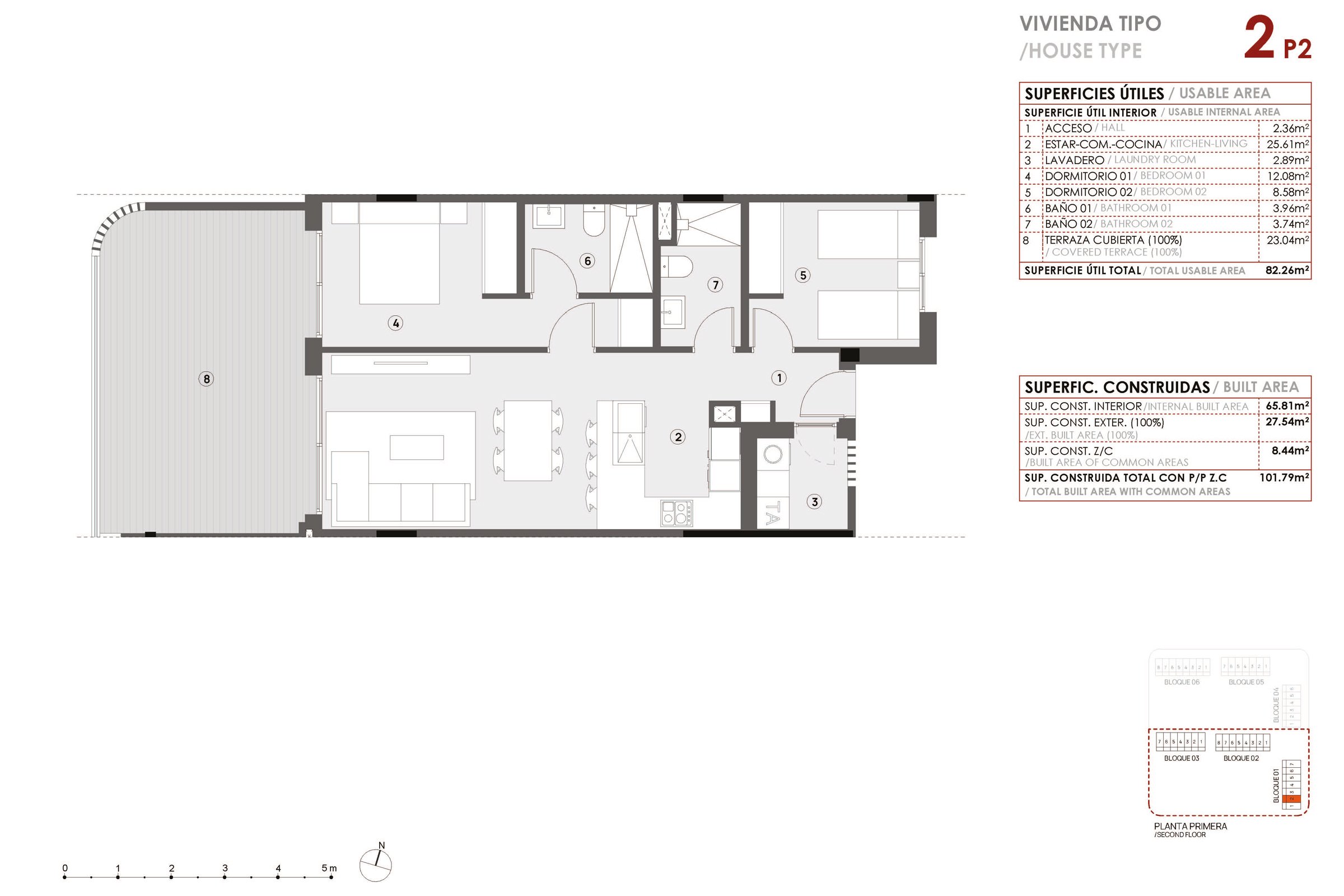 Leilighet 3. etg - 2 sov