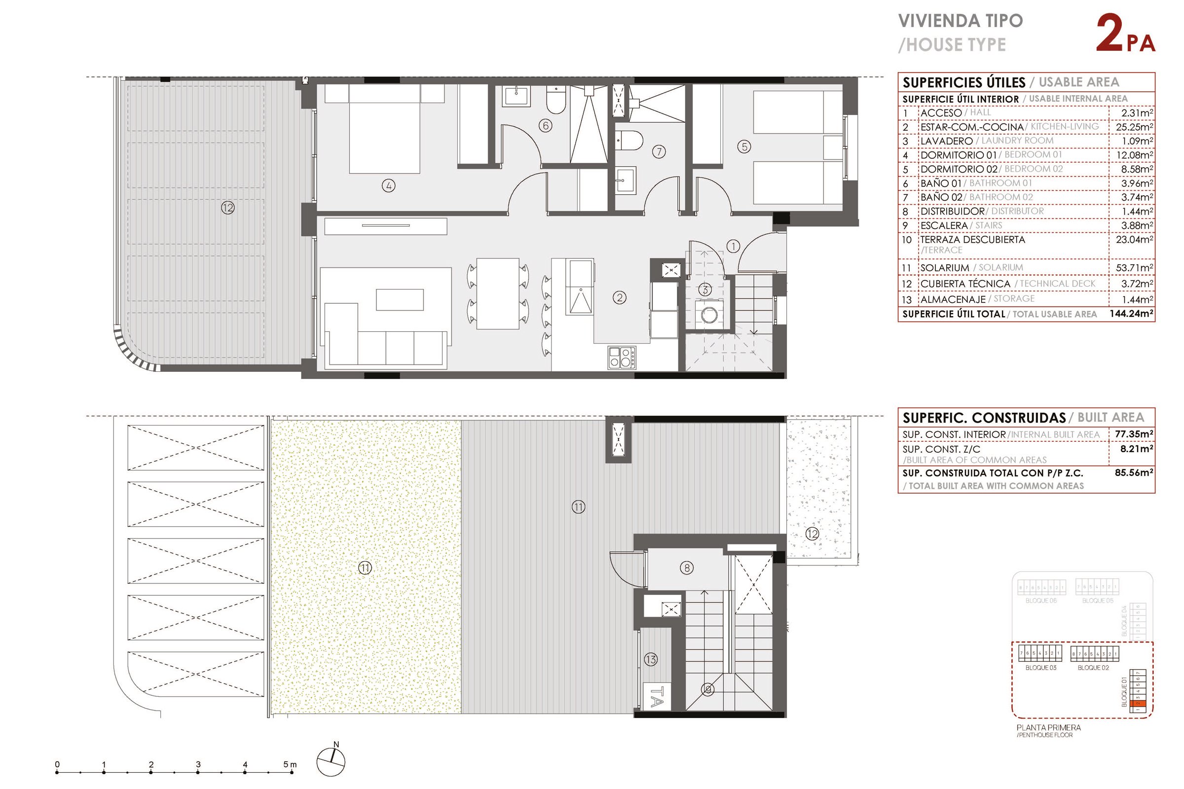 Toppleilighet - 2 sov