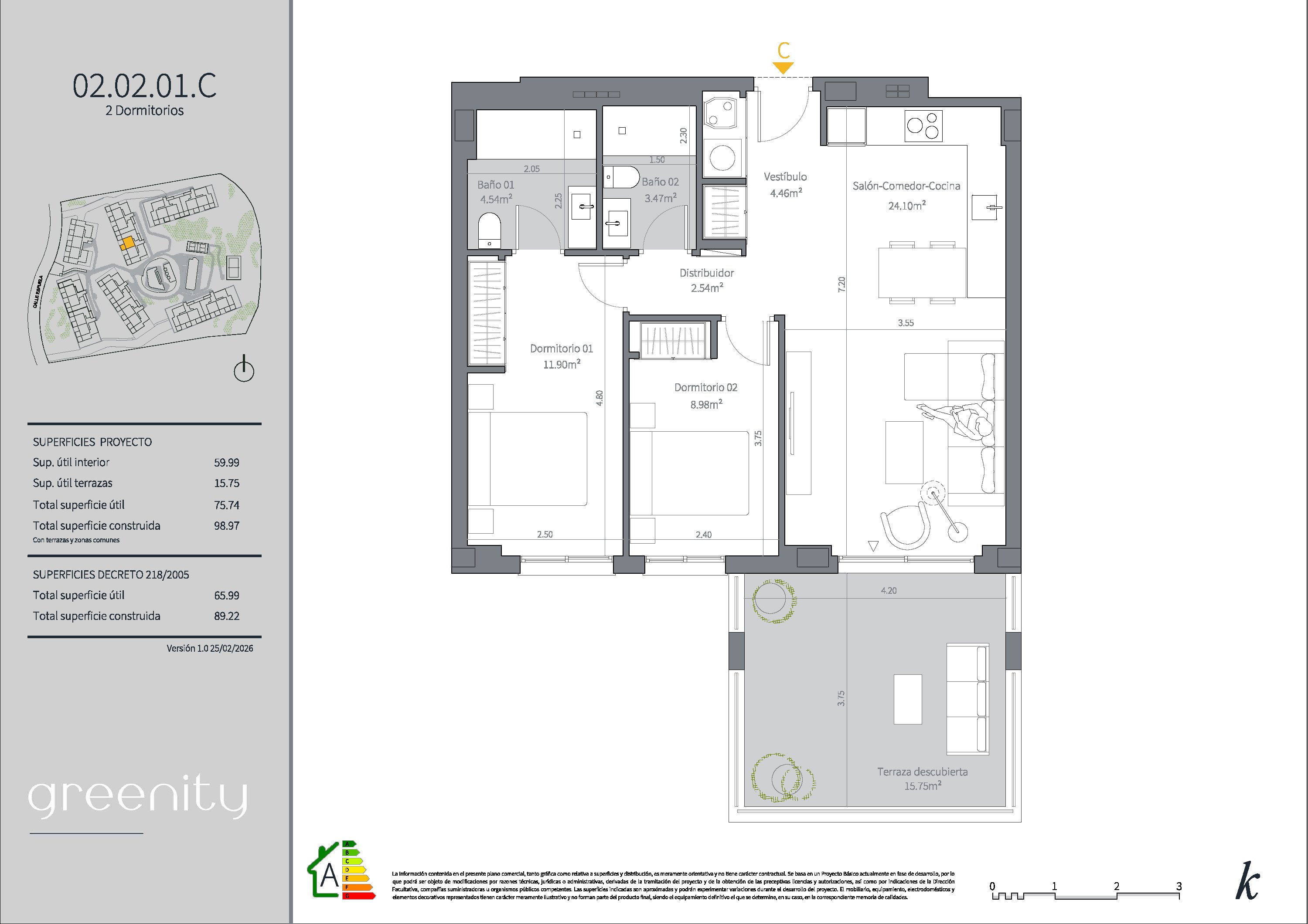 Blokk 2 - 2.etg - 2 soverom