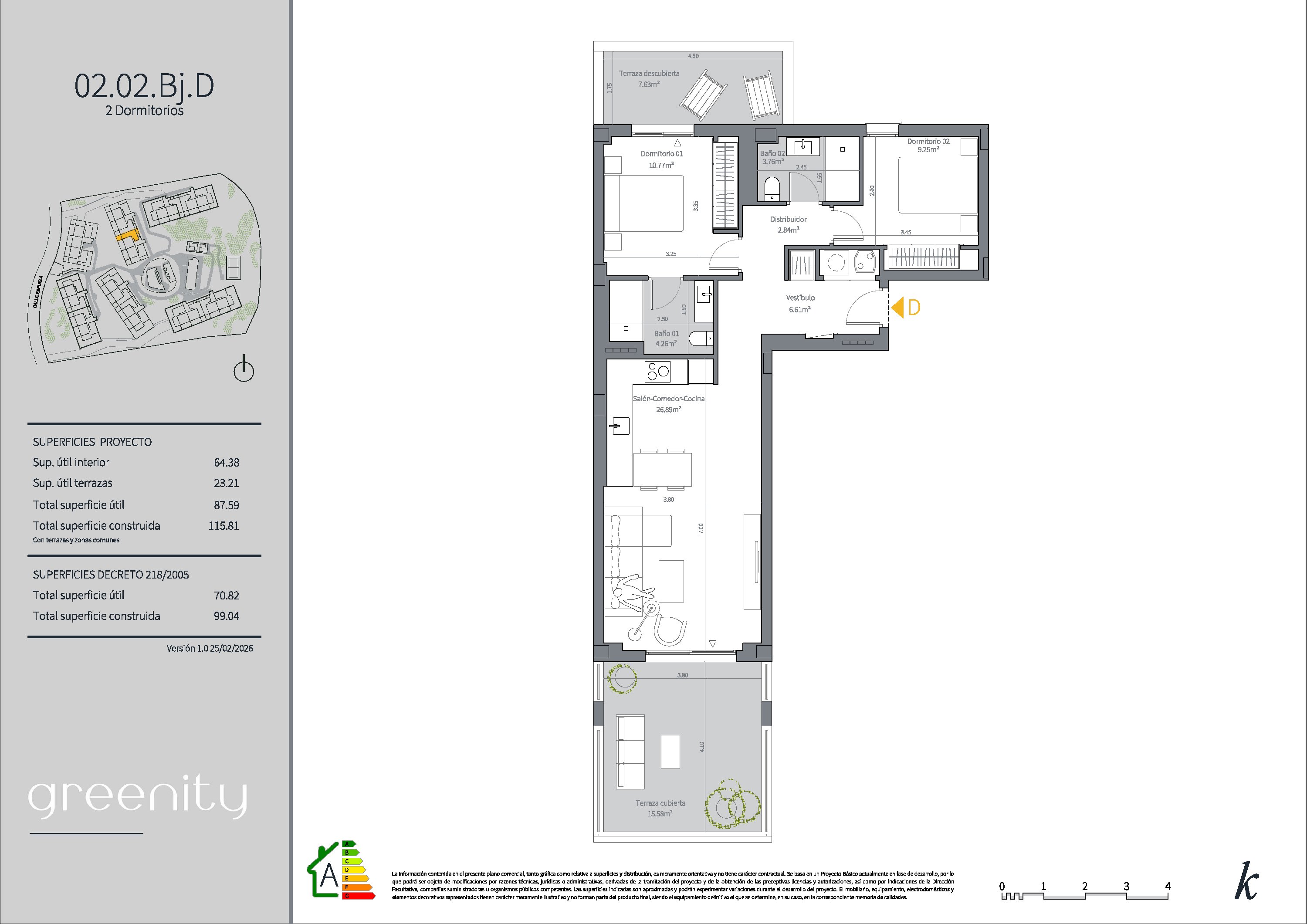 Blokk 2 -bakkeplan - 2 soverom