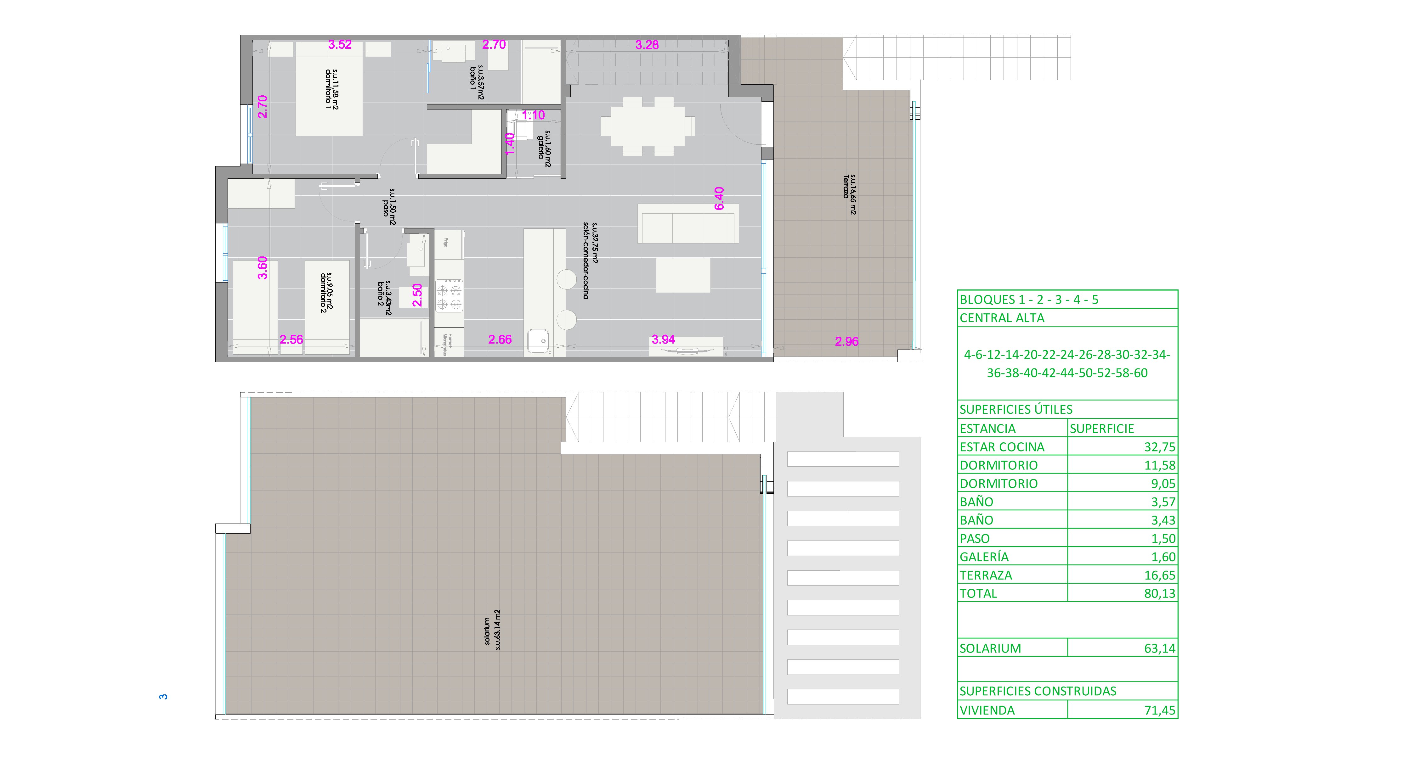 Fase 3 - Toppleilighet med 2 soverom