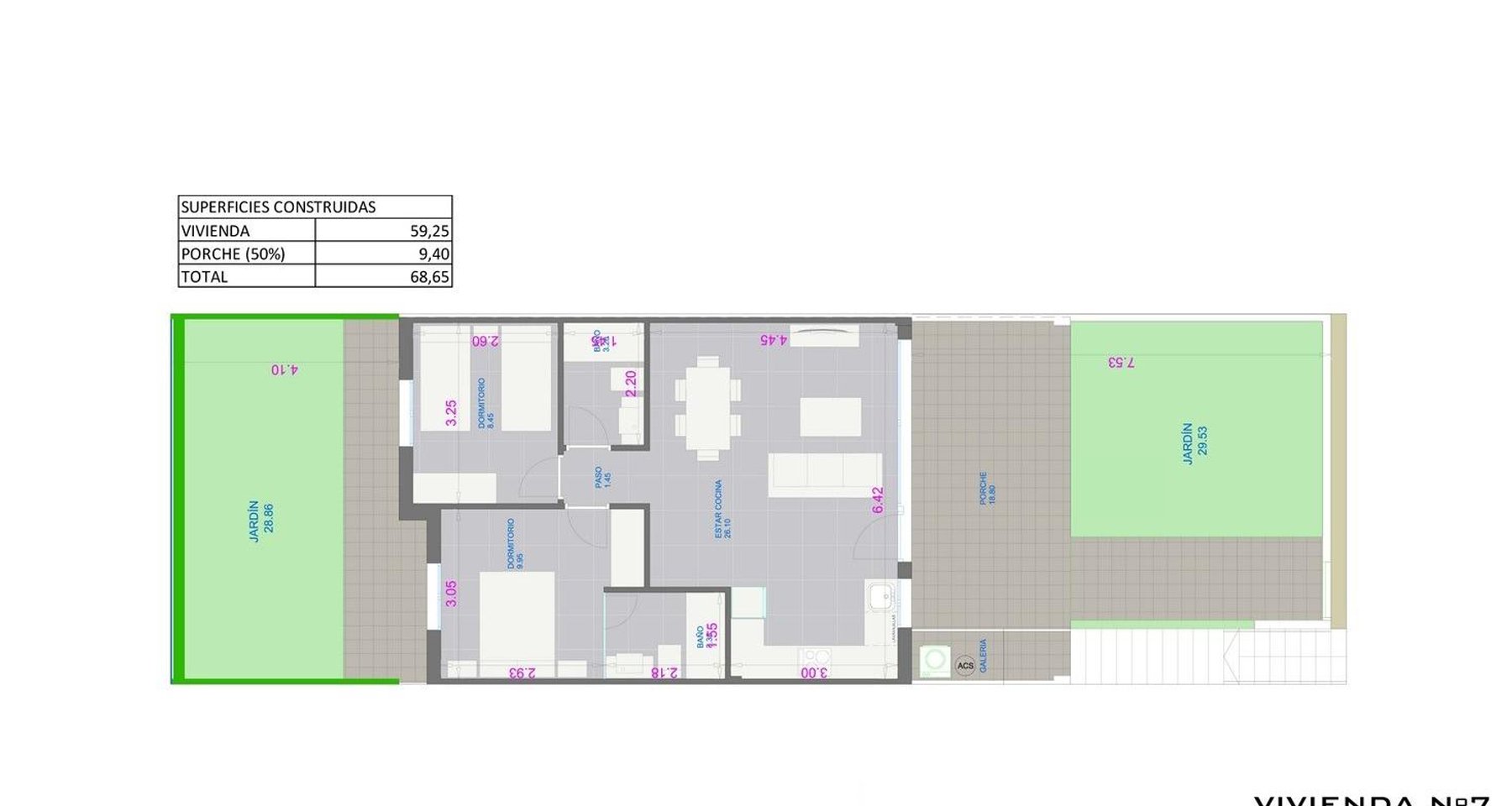 Fase 5 - Bakkeplan med 2 soverom