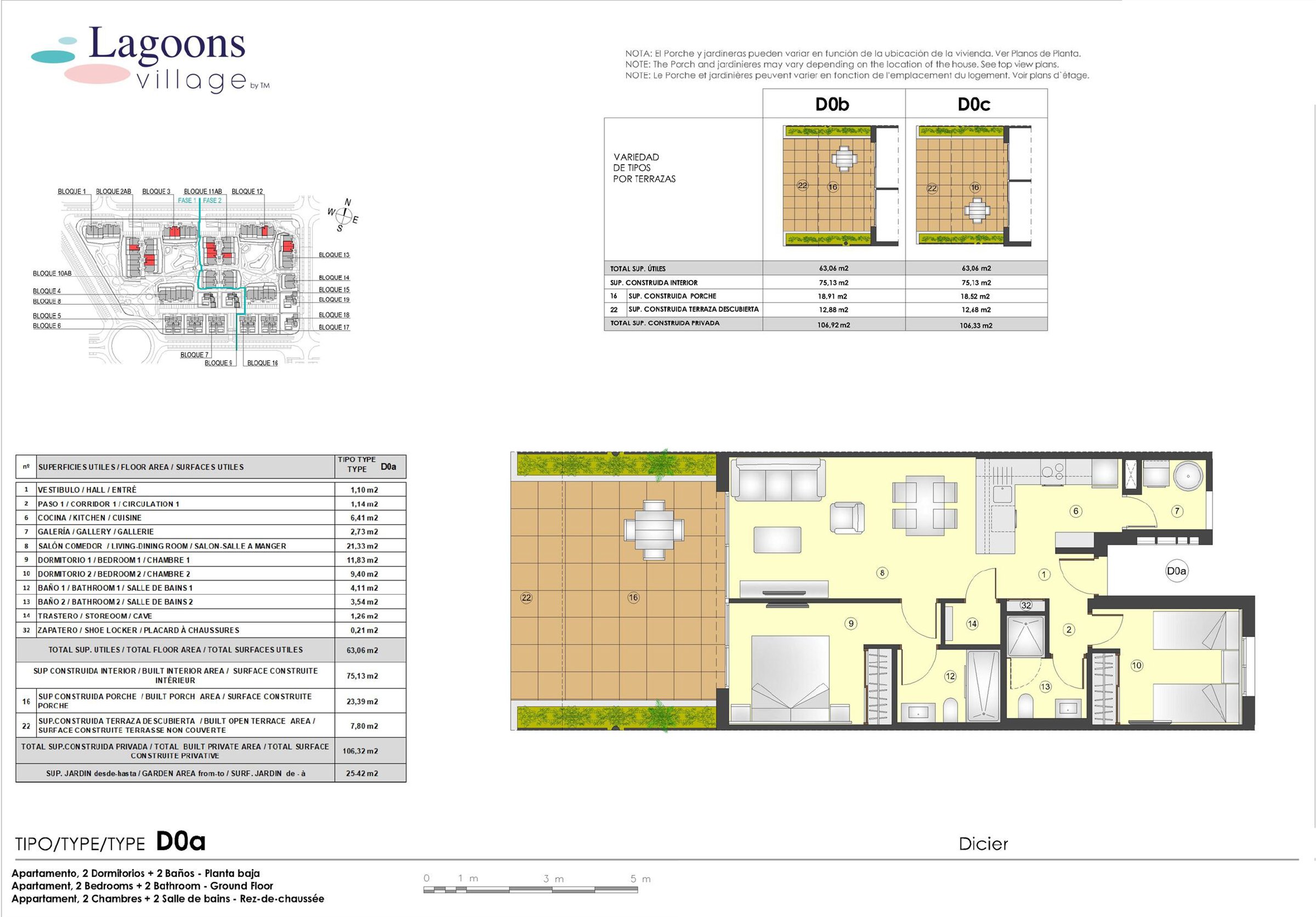 Plantegning leilighet - 2 sov og 2 bad