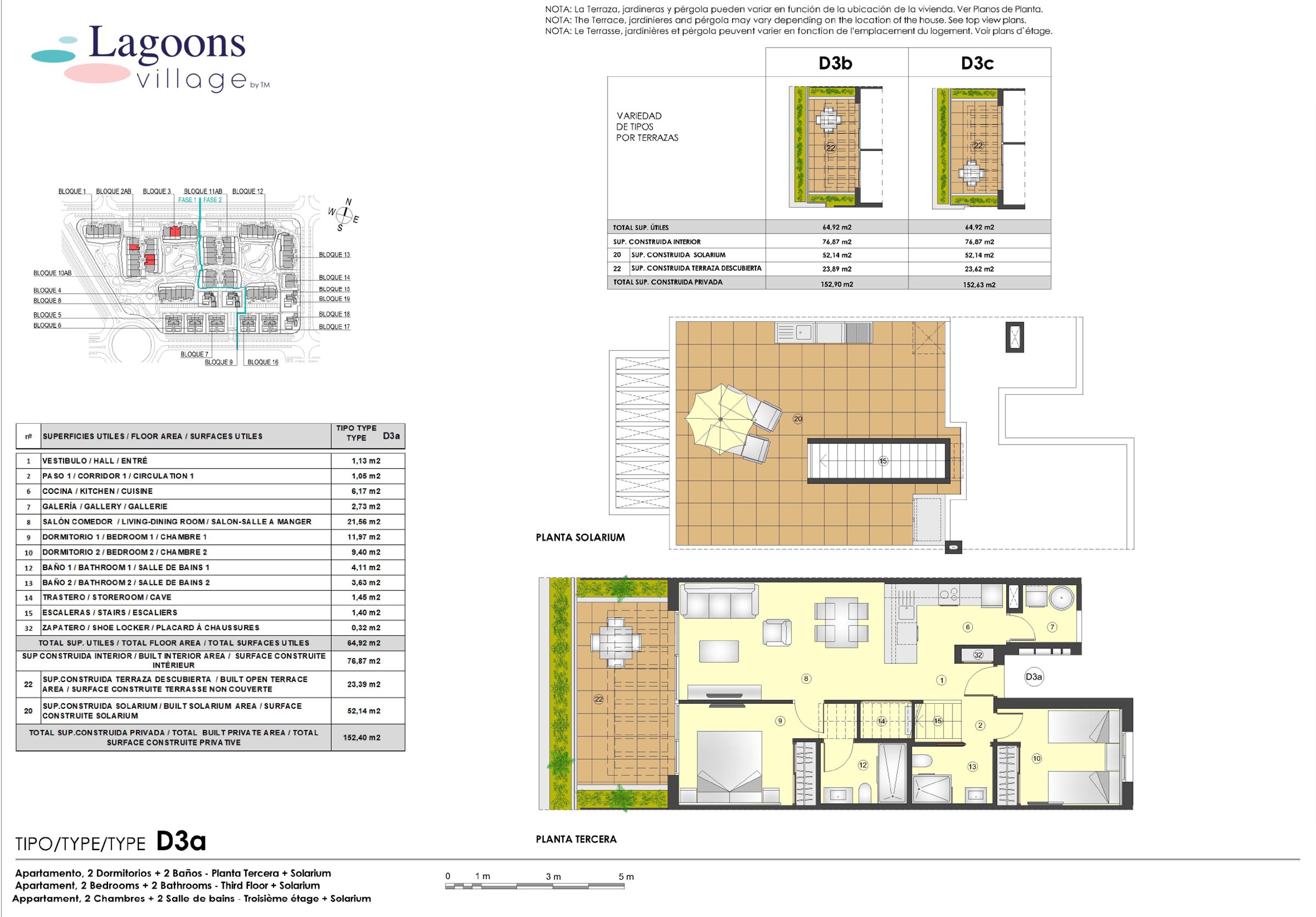 Plantegning leilighet - 2 sov og 2 bad