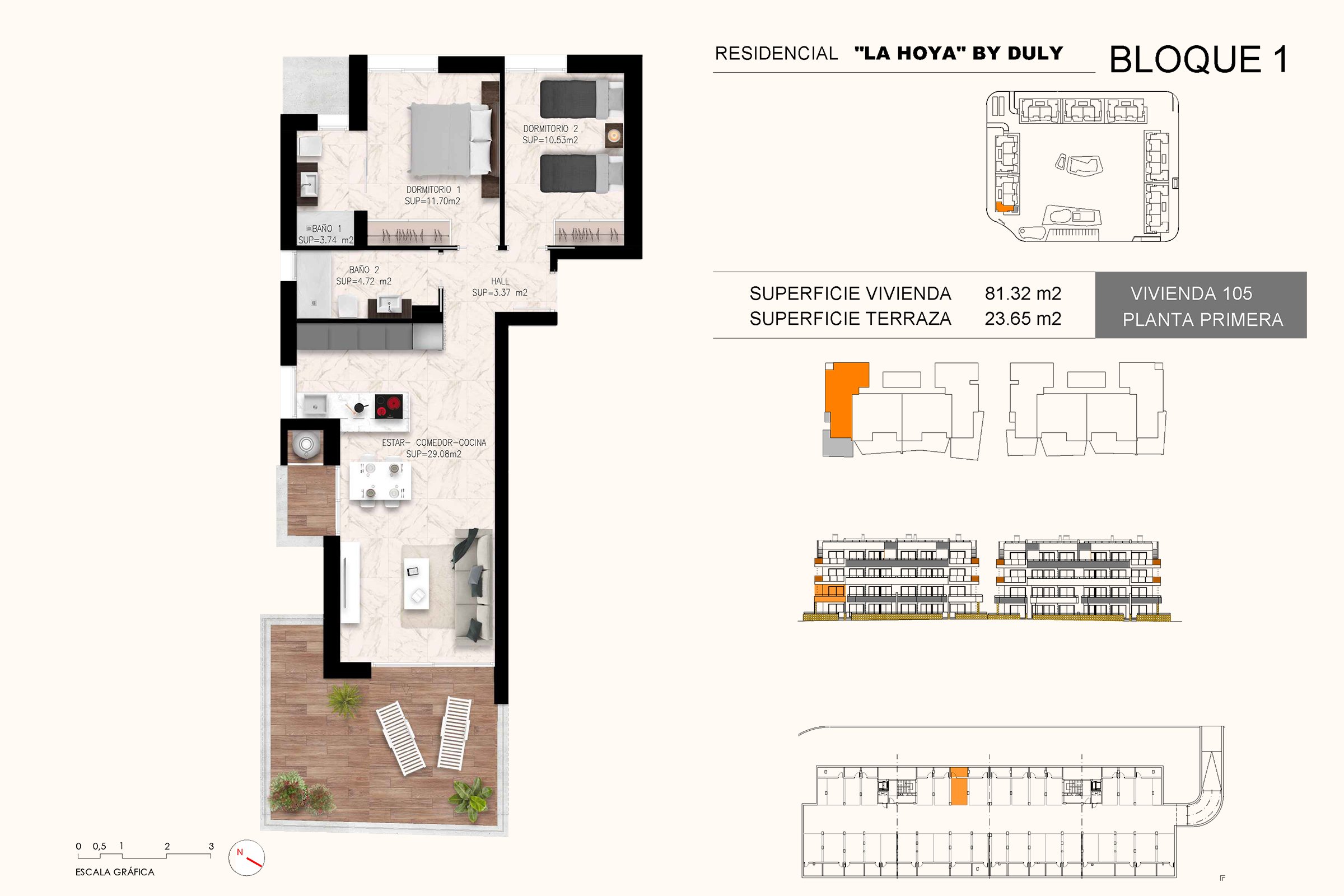Leilighet mellometasje - hjørne